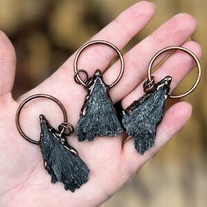 Black Kyanite Keychain